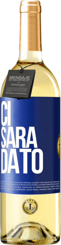 Spedizione Gratuita | Vino bianco Edizione WHITE Ci sarà dato Etichetta Blu. Etichetta personalizzabile Vino giovane Raccogliere 2023 Verdejo