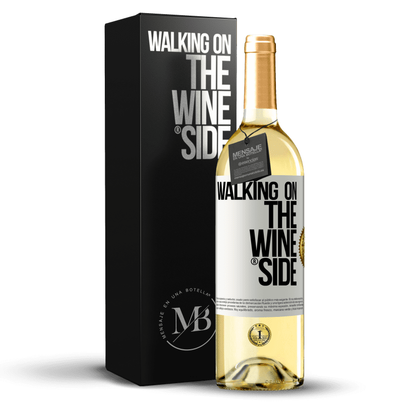 29,95 € Бесплатная доставка | Белое вино Издание WHITE Walking on the Wine Side® Белая этикетка. Настраиваемая этикетка Молодое вино Урожай 2024 Verdejo