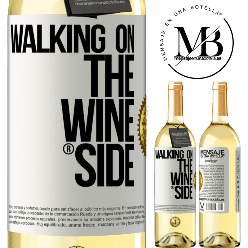 29,95 € Envoi gratuit | Vin blanc Édition WHITE Walking on the Wine Side® Étiquette Blanche. Étiquette personnalisable Vin jeune Récolte 2024 Verdejo