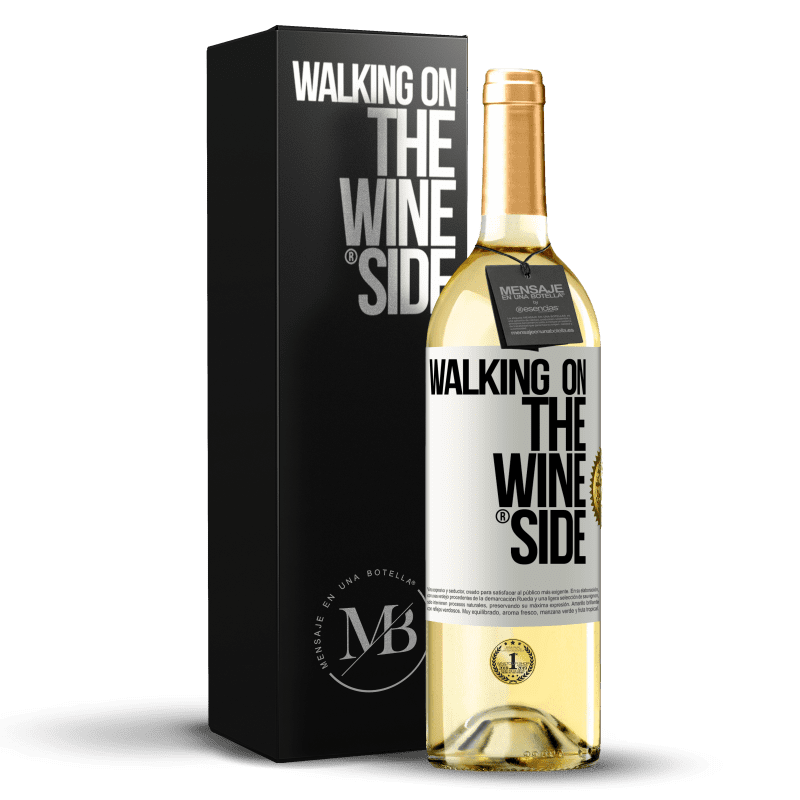 29,95 € Envoi gratuit | Vin blanc Édition WHITE Walking on the Wine Side® Étiquette Blanche. Étiquette personnalisable Vin jeune Récolte 2023 Verdejo