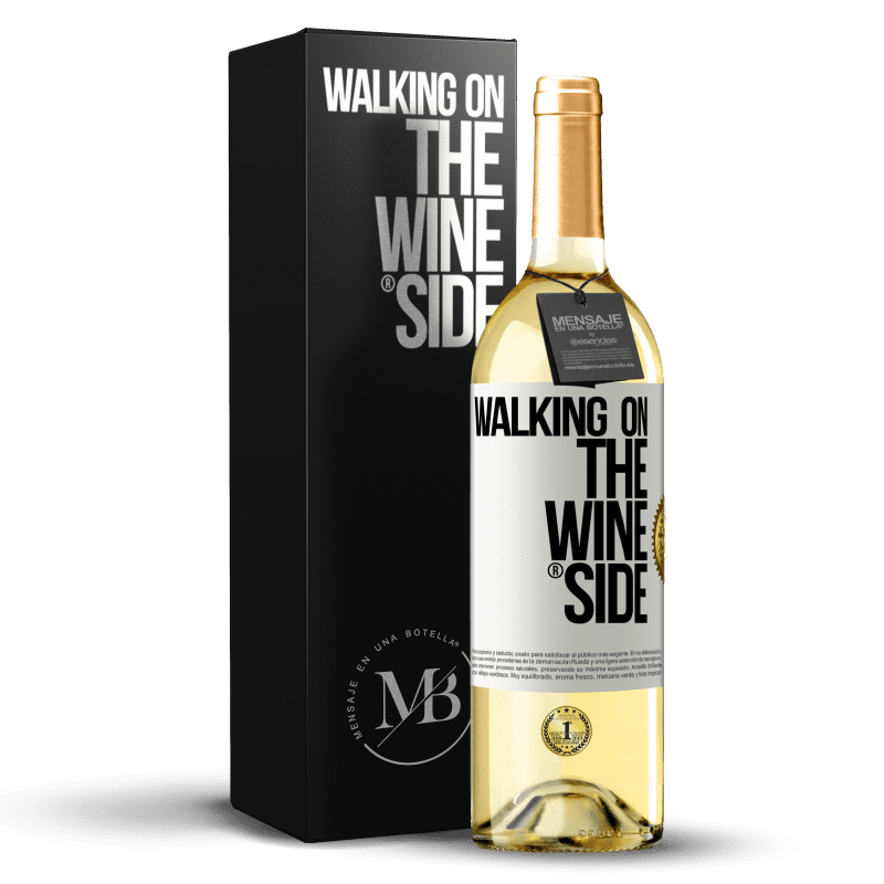 29,95 € Envoi gratuit | Vin blanc Édition WHITE Walking on the Wine Side® Étiquette Blanche. Étiquette personnalisable Vin jeune Récolte 2024 Verdejo