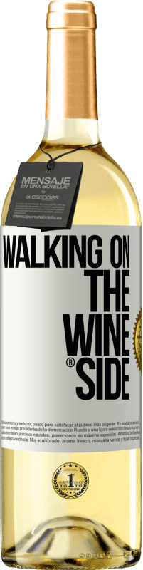 29,95 € Envío gratis | Vino Blanco Edición WHITE Walking on the Wine Side® Etiqueta Blanca. Etiqueta personalizable Vino joven Cosecha 2025 Verdejo
