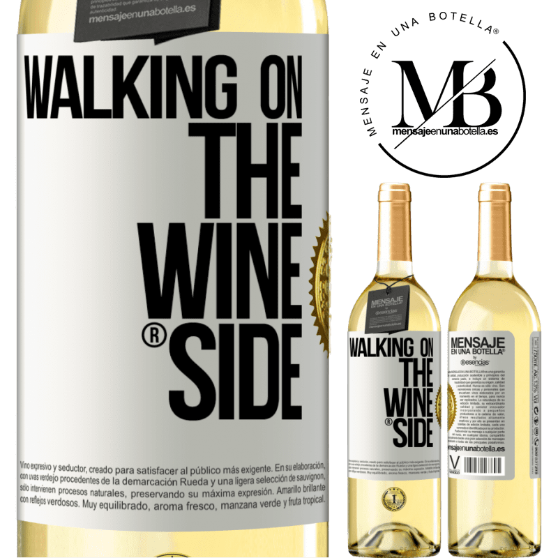29,95 € Envoi gratuit | Vin blanc Édition WHITE Walking on the Wine Side® Étiquette Blanche. Étiquette personnalisable Vin jeune Récolte 2022 Verdejo