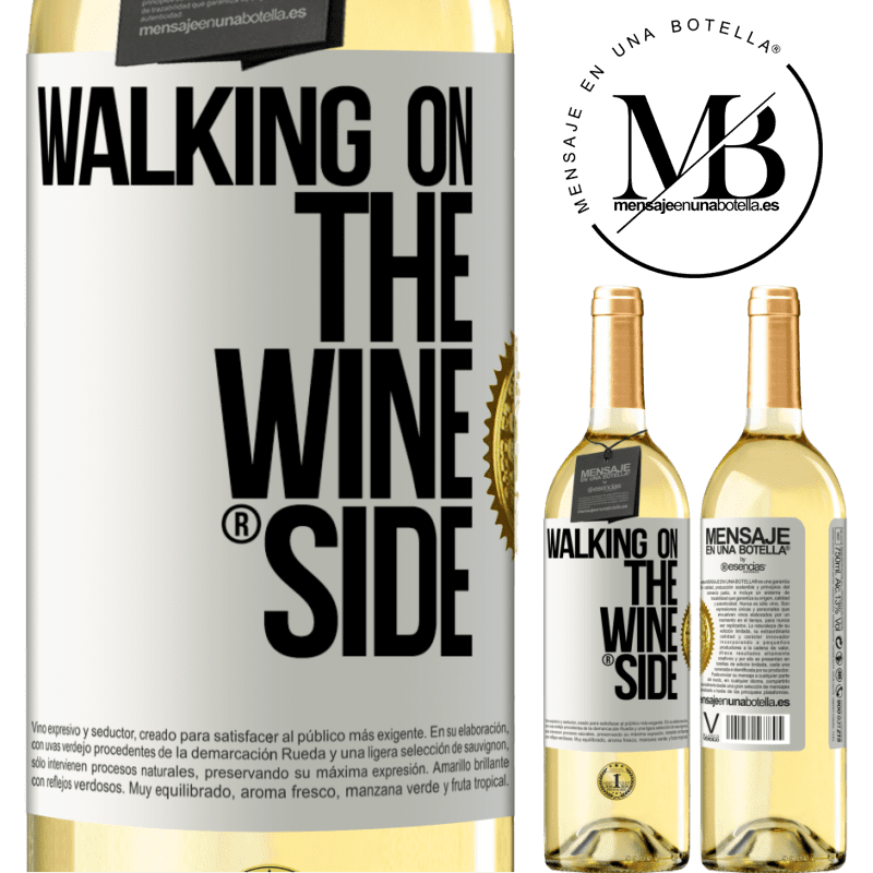 29,95 € Envío gratis | Vino Blanco Edición WHITE Walking on the Wine Side® Etiqueta Blanca. Etiqueta personalizable Vino joven Cosecha 2024 Verdejo