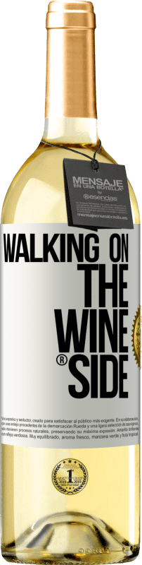 29,95 € Spedizione Gratuita | Vino bianco Edizione WHITE Walking on the Wine Side® Etichetta Bianca. Etichetta personalizzabile Vino giovane Raccogliere 2025 Verdejo