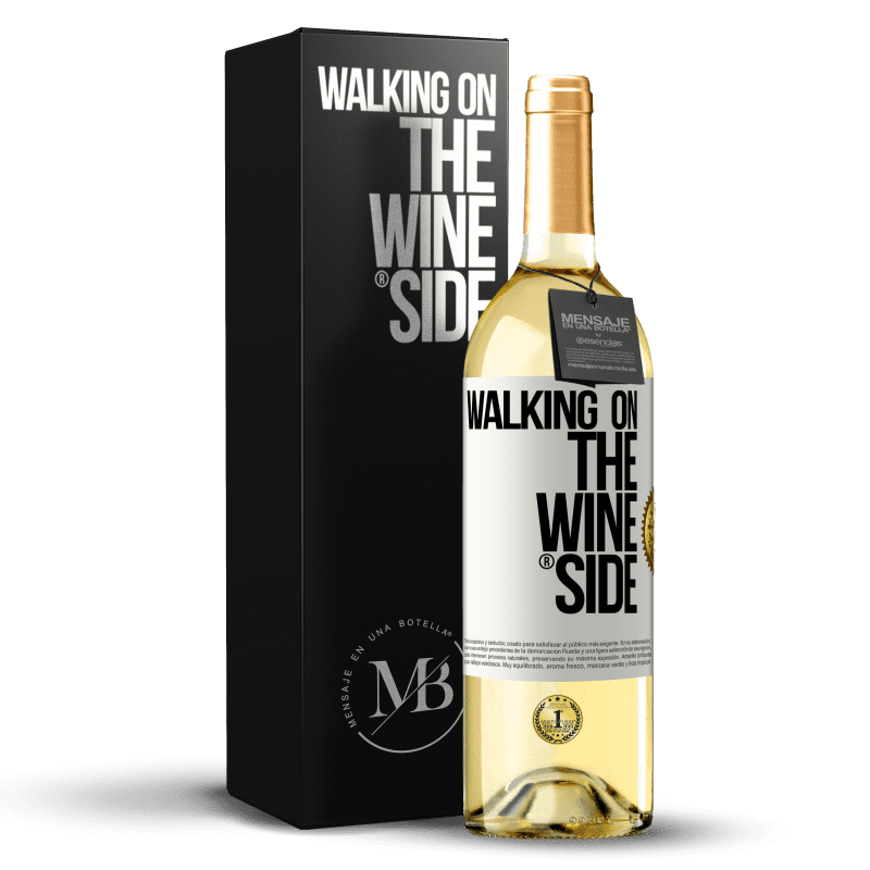 29,95 € Spedizione Gratuita | Vino bianco Edizione WHITE Walking on the Wine Side® Etichetta Bianca. Etichetta personalizzabile Vino giovane Raccogliere 2025 Verdejo