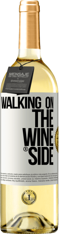 29,95 € Envio grátis | Vinho branco Edição WHITE Walking on the Wine Side® Etiqueta Branca. Etiqueta personalizável Vinho jovem Colheita 2025 Verdejo