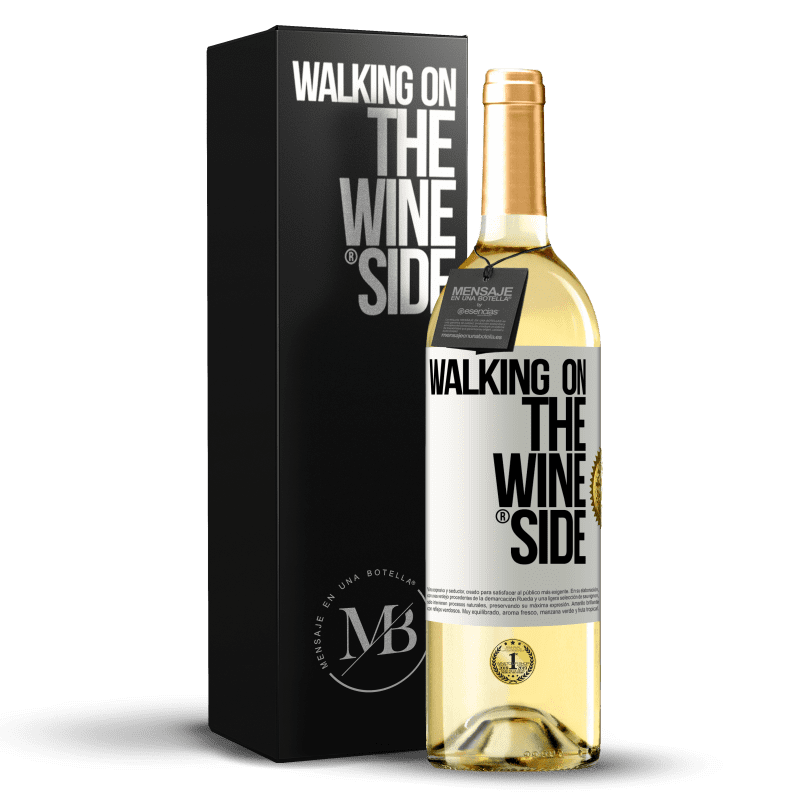 29,95 € Envio grátis | Vinho branco Edição WHITE Walking on the Wine Side® Etiqueta Branca. Etiqueta personalizável Vinho jovem Colheita 2025 Verdejo