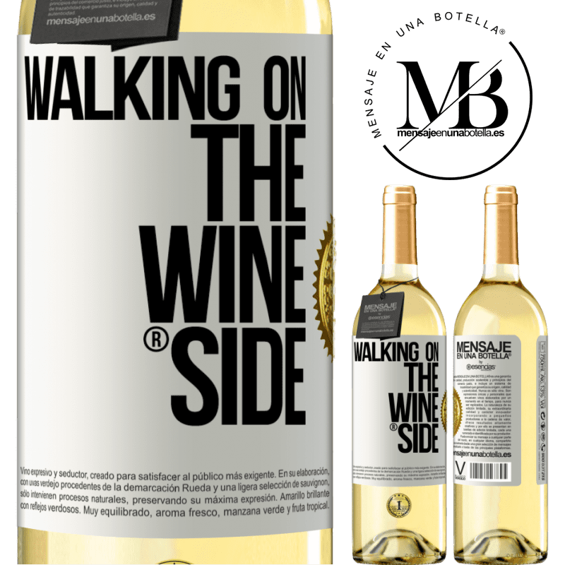 29,95 € Бесплатная доставка | Белое вино Издание WHITE Walking on the Wine Side® Белая этикетка. Настраиваемая этикетка Молодое вино Урожай 2024 Verdejo