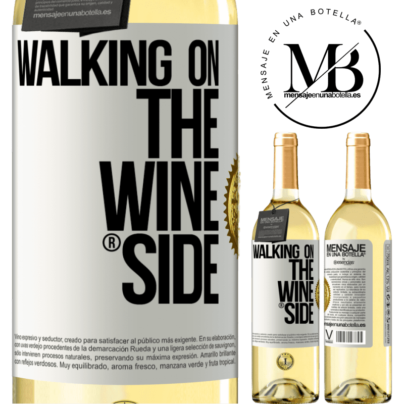 29,95 € Бесплатная доставка | Белое вино Издание WHITE Walking on the Wine Side® Белая этикетка. Настраиваемая этикетка Молодое вино Урожай 2025 Verdejo