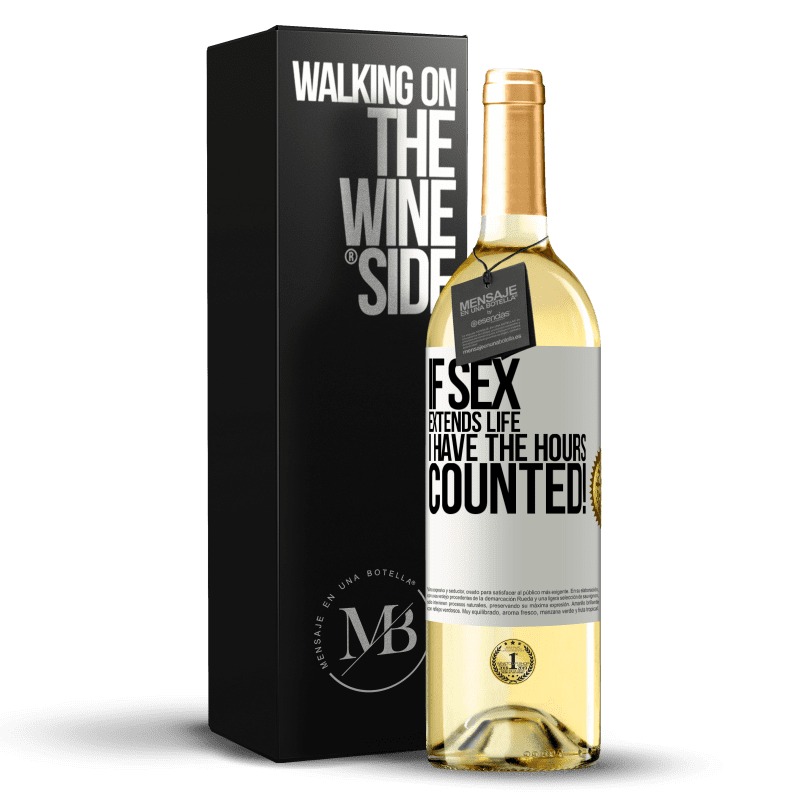 29,95 € Free Shipping | White Wine WHITE Edition If sex extends life I have the hours counted! White Label. Customizable label Young wine Harvest 2025 Verdejo