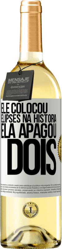 29,95 € | Vinho branco Edição WHITE ele colocou elipses na história, ela apagou dois Etiqueta Branca. Etiqueta personalizável Vinho jovem Colheita 2024 Verdejo