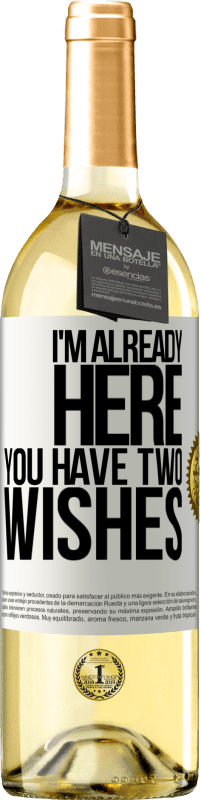 29,95 € | Белое вино Издание WHITE Я здесь У вас есть два желания Белая этикетка. Настраиваемая этикетка Молодое вино Урожай 2023 Verdejo