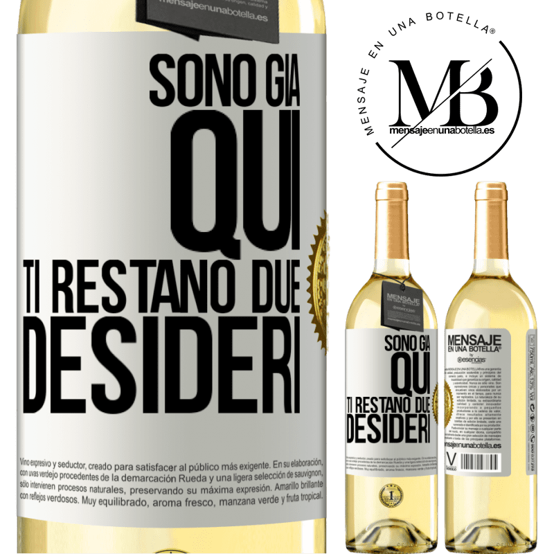 29,95 € Spedizione Gratuita | Vino bianco Edizione WHITE Sono già qui. Ti restano due desideri Etichetta Bianca. Etichetta personalizzabile Vino giovane Raccogliere 2024 Verdejo