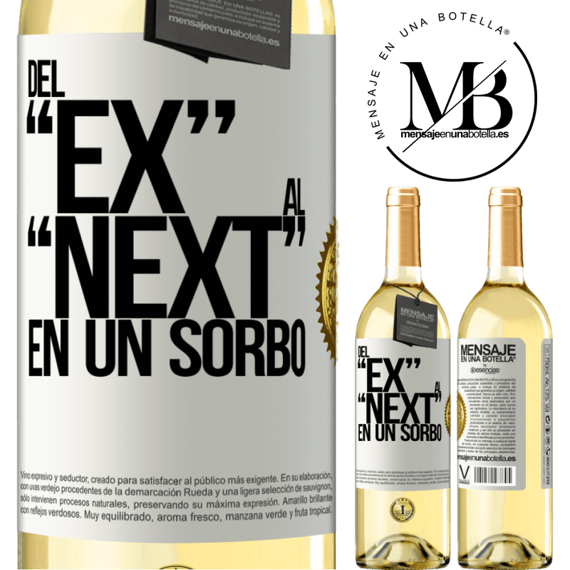 29,95 € Free Shipping | White Wine WHITE Edition Del EX al NEXT en un sorbo White Label. Customizable label Young wine Harvest 2022 Verdejo