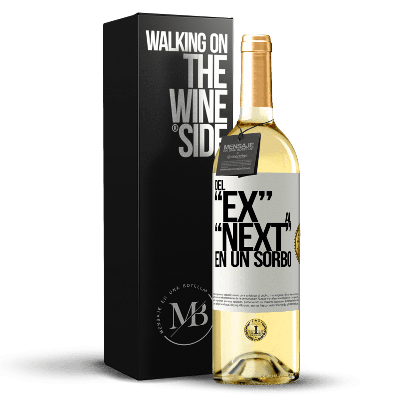 29,95 € Free Shipping | White Wine WHITE Edition Del EX al NEXT en un sorbo White Label. Customizable label Young wine Harvest 2023 Verdejo