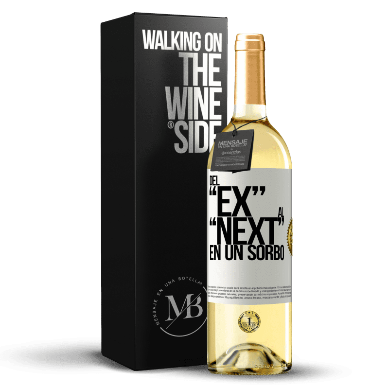 29,95 € Free Shipping | White Wine WHITE Edition Del EX al NEXT en un sorbo White Label. Customizable label Young wine Harvest 2025 Verdejo