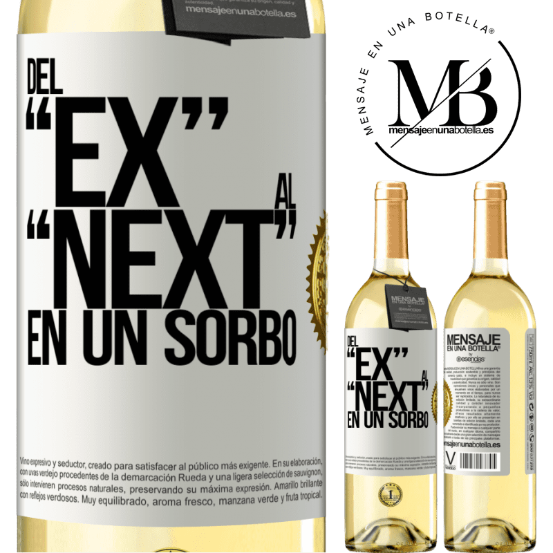 29,95 € Envoi gratuit | Vin blanc Édition WHITE Del EX al NEXT en un sorbo Étiquette Blanche. Étiquette personnalisable Vin jeune Récolte 2022 Verdejo