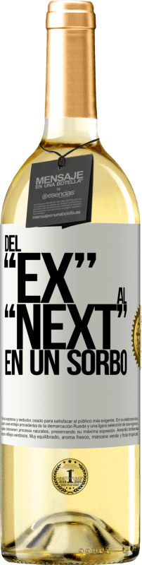 29,95 € | Weißwein WHITE Ausgabe Del EX al NEXT en un sorbo Weißes Etikett. Anpassbares Etikett Junger Wein Ernte 2023 Verdejo