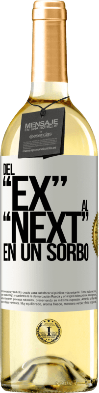 29,95 € | Weißwein WHITE Ausgabe Del EX al NEXT en un sorbo Weißes Etikett. Anpassbares Etikett Junger Wein Ernte 2024 Verdejo