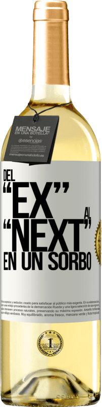 29,95 € | Vino bianco Edizione WHITE Del EX al NEXT en un sorbo Etichetta Bianca. Etichetta personalizzabile Vino giovane Raccogliere 2023 Verdejo
