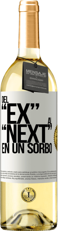 29,95 € Envio grátis | Vinho branco Edição WHITE Del EX al NEXT en un sorbo Etiqueta Branca. Etiqueta personalizável Vinho jovem Colheita 2024 Verdejo