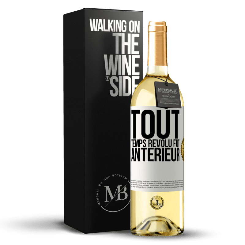 29,95 € Envoi gratuit | Vin blanc Édition WHITE Tout temps révolu fut antérieur Étiquette Blanche. Étiquette personnalisable Vin jeune Récolte 2024 Verdejo