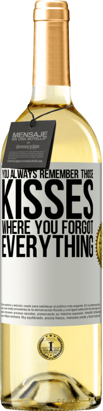 29,95 € Free Shipping | White Wine WHITE Edition You always remember those kisses where you forgot everything White Label. Customizable label Young wine Harvest 2025 Verdejo