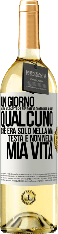 29,95 € | Vino bianco Edizione WHITE Un giorno mi sono reso conto che non potevo continuare ad amare qualcuno che era solo nella mia testa e non nella mia vita Etichetta Bianca. Etichetta personalizzabile Vino giovane Raccogliere 2024 Verdejo