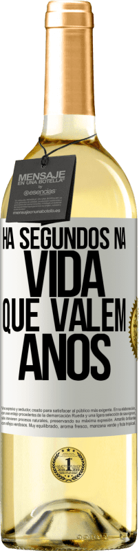 29,95 € | Vinho branco Edição WHITE Há segundos na vida que valem anos Etiqueta Branca. Etiqueta personalizável Vinho jovem Colheita 2024 Verdejo