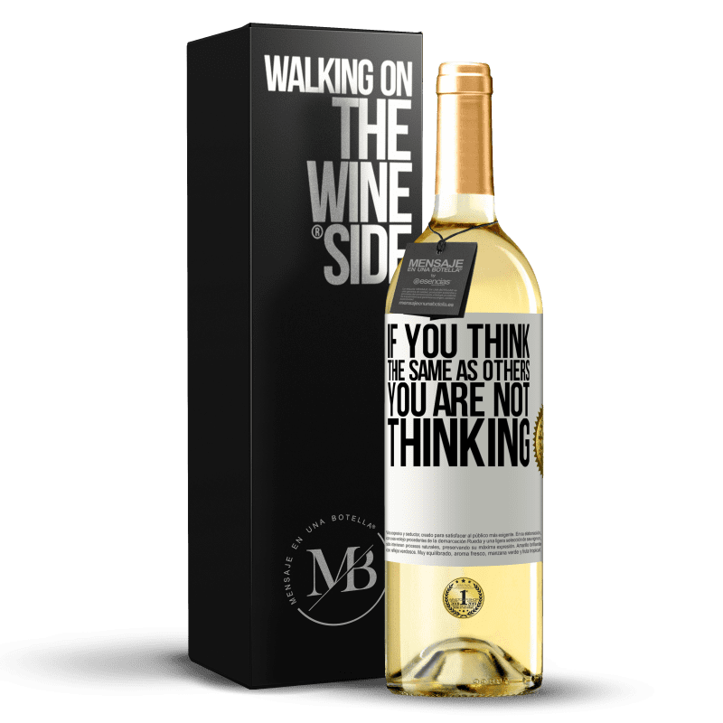 29,95 € Free Shipping | White Wine WHITE Edition If you think the same as others, you are not thinking White Label. Customizable label Young wine Harvest 2023 Verdejo