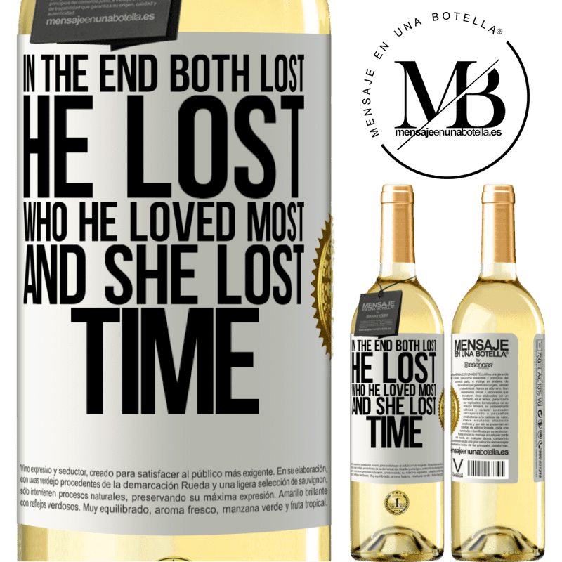 29,95 € Free Shipping | White Wine WHITE Edition In the end, both lost. He lost who he loved most, and she lost time White Label. Customizable label Young wine Harvest 2022 Verdejo