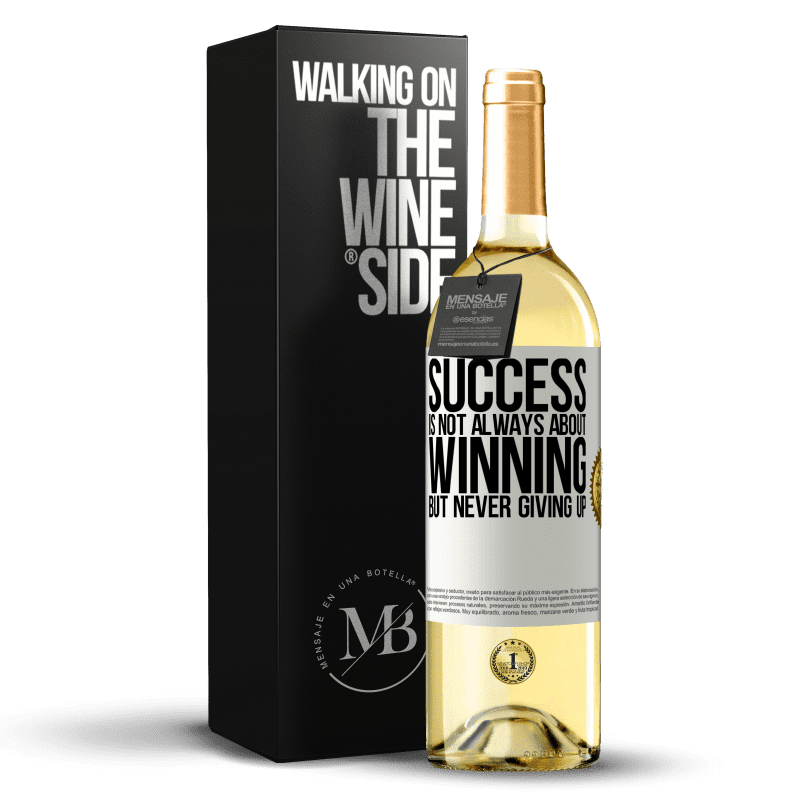 29,95 € Free Shipping | White Wine WHITE Edition Success is not always about winning, but never giving up White Label. Customizable label Young wine Harvest 2024 Verdejo