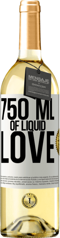 24,95 € Free Shipping | White Wine WHITE Edition 750 ml of liquid love White Label. Customizable label Young wine Harvest 2021 Verdejo