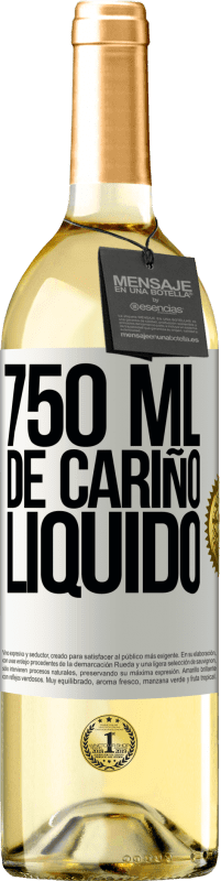 29,95 € | Vino Blanco Edición WHITE 750 ml. de cariño líquido Etiqueta Blanca. Etiqueta personalizable Vino joven Cosecha 2023 Verdejo