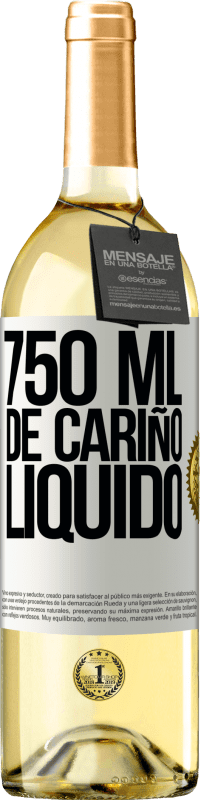 29,95 € | Vino Blanco Edición WHITE 750 ml. de cariño líquido Etiqueta Blanca. Etiqueta personalizable Vino joven Cosecha 2024 Verdejo