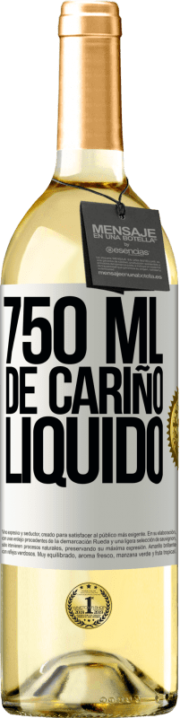 29,95 € Envío gratis | Vino Blanco Edición WHITE 750 ml. de cariño líquido Etiqueta Blanca. Etiqueta personalizable Vino joven Cosecha 2025 Verdejo
