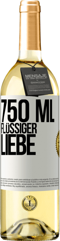 29,95 € | Weißwein WHITE Ausgabe 750 ml flüssiger Liebe Weißes Etikett. Anpassbares Etikett Junger Wein Ernte 2023 Verdejo