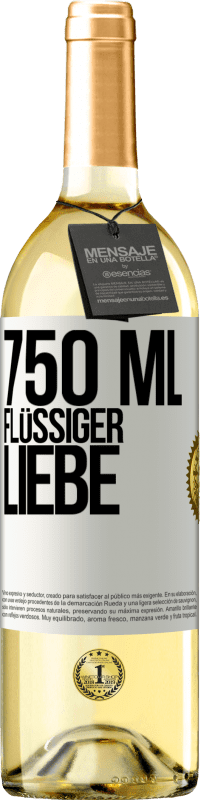 29,95 € Kostenloser Versand | Weißwein WHITE Ausgabe 750 ml flüssiger Liebe Weißes Etikett. Anpassbares Etikett Junger Wein Ernte 2025 Verdejo