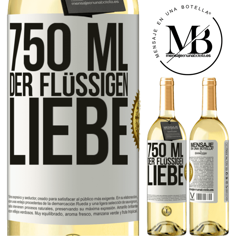 29,95 € Kostenloser Versand | Weißwein WHITE Ausgabe 750 ml flüssiger Liebe Weißes Etikett. Anpassbares Etikett Junger Wein Ernte 2024 Verdejo