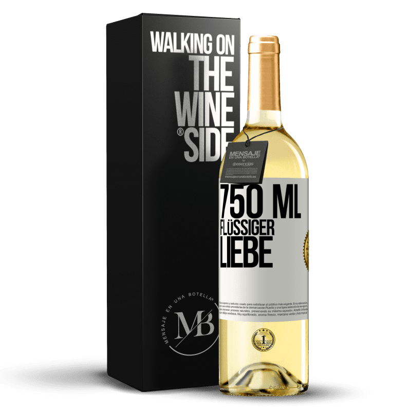 29,95 € Kostenloser Versand | Weißwein WHITE Ausgabe 750 ml flüssiger Liebe Weißes Etikett. Anpassbares Etikett Junger Wein Ernte 2023 Verdejo