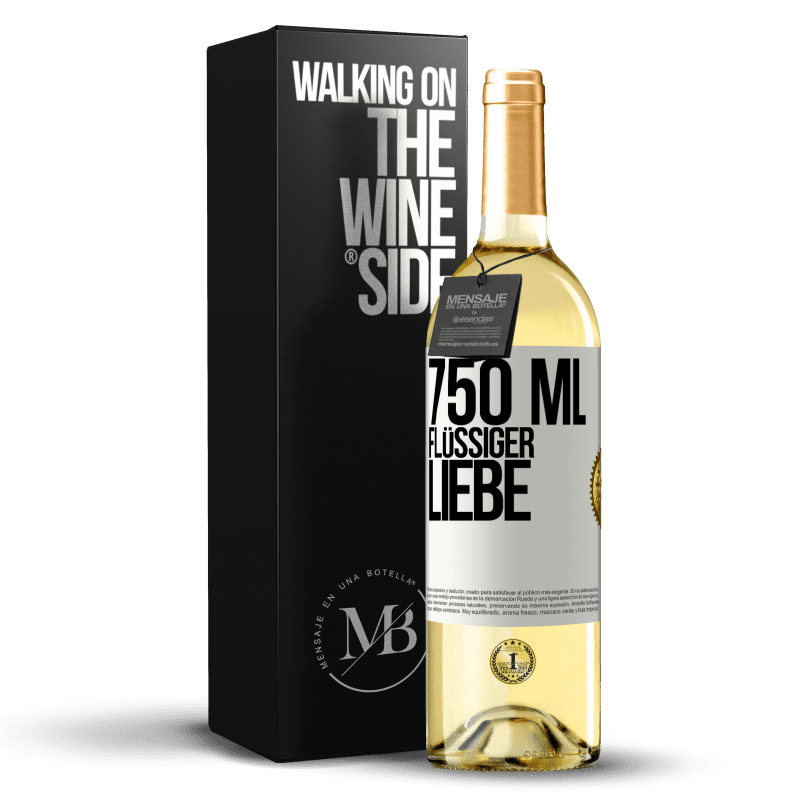 29,95 € Kostenloser Versand | Weißwein WHITE Ausgabe 750 ml flüssiger Liebe Weißes Etikett. Anpassbares Etikett Junger Wein Ernte 2024 Verdejo