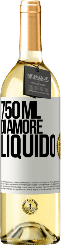 29,95 € Spedizione Gratuita | Vino bianco Edizione WHITE 750 ml di amore liquido Etichetta Bianca. Etichetta personalizzabile Vino giovane Raccogliere 2024 Verdejo