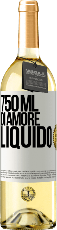 29,95 € Spedizione Gratuita | Vino bianco Edizione WHITE 750 ml di amore liquido Etichetta Bianca. Etichetta personalizzabile Vino giovane Raccogliere 2025 Verdejo