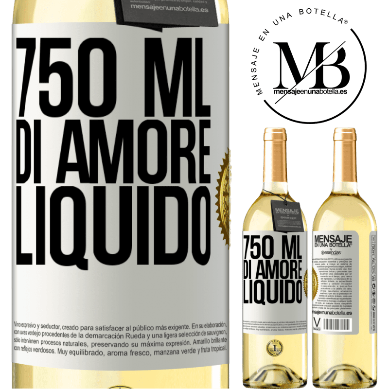 29,95 € Spedizione Gratuita | Vino bianco Edizione WHITE 750 ml di amore liquido Etichetta Bianca. Etichetta personalizzabile Vino giovane Raccogliere 2024 Verdejo