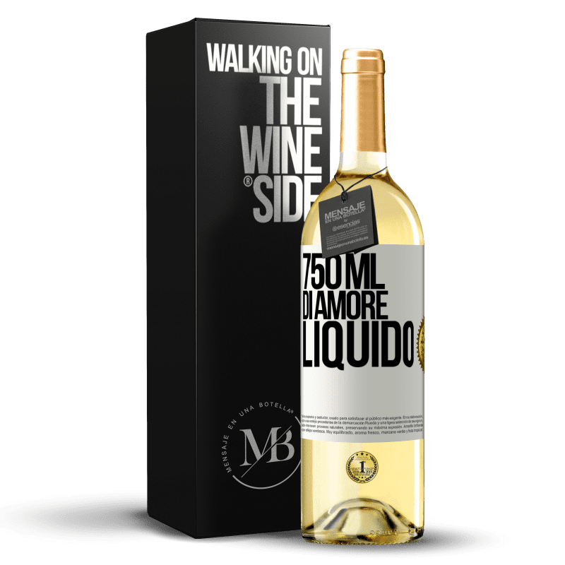 29,95 € Spedizione Gratuita | Vino bianco Edizione WHITE 750 ml di amore liquido Etichetta Bianca. Etichetta personalizzabile Vino giovane Raccogliere 2024 Verdejo