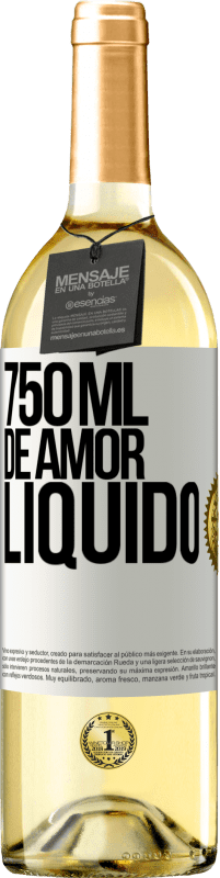 29,95 € | Vinho branco Edição WHITE 750 ml de amor líquido Etiqueta Branca. Etiqueta personalizável Vinho jovem Colheita 2023 Verdejo