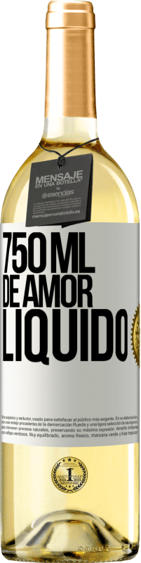 29,95 € | Vinho branco Edição WHITE 750 ml de amor líquido Etiqueta Branca. Etiqueta personalizável Vinho jovem Colheita 2024 Verdejo