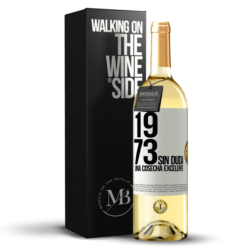 29,95 € Envío gratis | Vino Blanco Edición WHITE 1973. Sin duda, una cosecha excelente Etiqueta Blanca. Etiqueta personalizable Vino joven Cosecha 2025 Verdejo