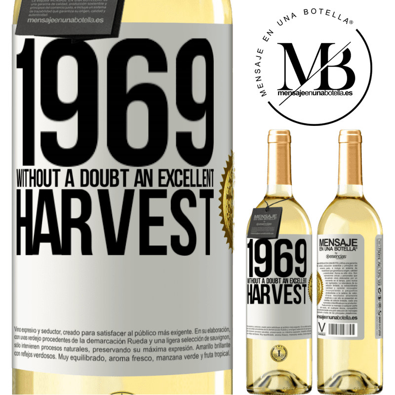 29,95 € Free Shipping | White Wine WHITE Edition 1969. Without a doubt, an excellent harvest White Label. Customizable label Young wine Harvest 2022 Verdejo